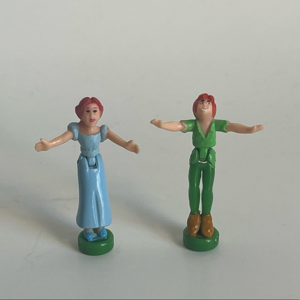 •Vintage Polly Pocket Magic Kingdom Peter & Wendy Figs•